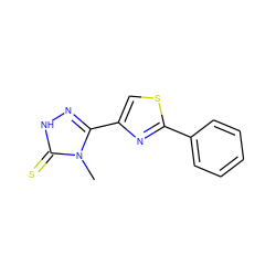 Cn1c(-c2csc(-c3ccccc3)n2)n[nH]c1=S ZINC000005753523