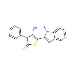 Cn1c(-c2sc(=S)n(-c3ccccc3)c2N)nc2ccccc21 ZINC000001477081