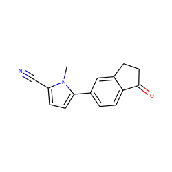 Cn1c(C#N)ccc1-c1ccc2c(c1)CCC2=O ZINC000045245726