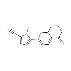 Cn1c(C#N)ccc1-c1ccc2c(c1)CCCC2=O ZINC000058591637