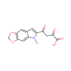 Cn1c(C(=O)CC(=O)C(=O)O)cc2cc3c(cc21)OCO3 ZINC000101021103