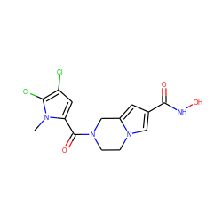 Cn1c(C(=O)N2CCn3cc(C(=O)NO)cc3C2)cc(Cl)c1Cl ZINC000200065543