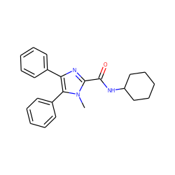 Cn1c(C(=O)NC2CCCCC2)nc(-c2ccccc2)c1-c1ccccc1 ZINC000028127274