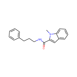 Cn1c(C(=O)NCCCc2ccccc2)cc2ccccc21 ZINC000040845224