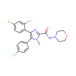 Cn1c(C(=O)NN2CCOCC2)nc(-c2ccc(Cl)cc2Cl)c1-c1ccc(Cl)cc1 ZINC000028332205