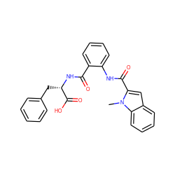 Cn1c(C(=O)Nc2ccccc2C(=O)N[C@@H](Cc2ccccc2)C(=O)O)cc2ccccc21 ZINC000013589834