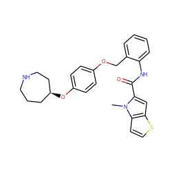 Cn1c(C(=O)Nc2ccccc2COc2ccc(O[C@H]3CCCNCC3)cc2)cc2sccc21 ZINC001772608819