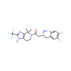 Cn1c(C(F)(F)F)nc2c1CCN(C(=O)C[C@H](N)Cc1cc(F)c(F)cc1F)C2(C)C ZINC000028956769