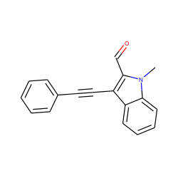 Cn1c(C=O)c(C#Cc2ccccc2)c2ccccc21 ZINC000036388873