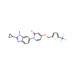 Cn1c(C2CC2)nc2ccc(-n3ccc(OCc4ccc(C(F)(F)F)s4)cc3=O)cc21 ZINC000223462580