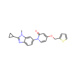 Cn1c(C2CC2)nc2ccc(-n3ccc(OCc4cccs4)cc3=O)cc21 ZINC000223453967