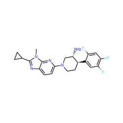 Cn1c(C2CC2)nc2ccc(N3CC[C@H](c4cc(F)c(F)cc4F)[C@@H](N)C3)nc21 ZINC000028707356