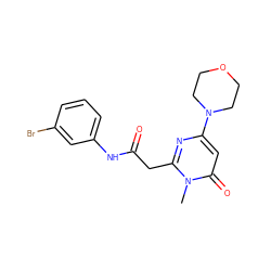 Cn1c(CC(=O)Nc2cccc(Br)c2)nc(N2CCOCC2)cc1=O ZINC000115069876