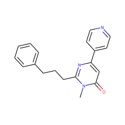 Cn1c(CCCc2ccccc2)nc(-c2ccncc2)cc1=O ZINC000033967823