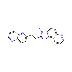 Cn1c(CCc2ccc3ncccc3n2)nc2c3cccnc3ccc21 ZINC000095572896