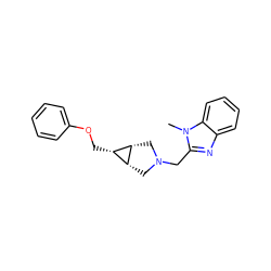 Cn1c(CN2C[C@@H]3[C@H](COc4ccccc4)[C@@H]3C2)nc2ccccc21 ZINC000261152270