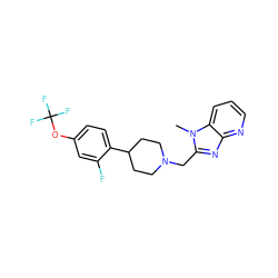 Cn1c(CN2CCC(c3ccc(OC(F)(F)F)cc3F)CC2)nc2ncccc21 ZINC000071329700