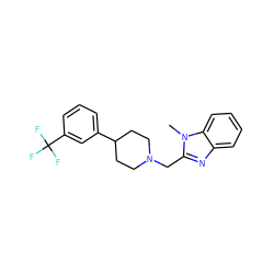 Cn1c(CN2CCC(c3cccc(C(F)(F)F)c3)CC2)nc2ccccc21 ZINC000045392677