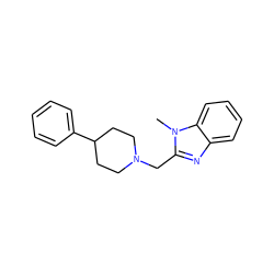 Cn1c(CN2CCC(c3ccccc3)CC2)nc2ccccc21 ZINC000045339852