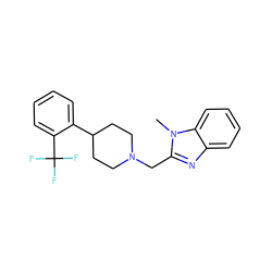 Cn1c(CN2CCC(c3ccccc3C(F)(F)F)CC2)nc2ccccc21 ZINC000045388121