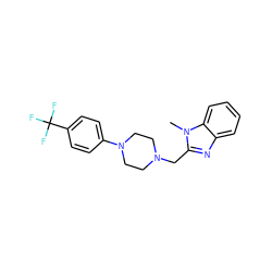 Cn1c(CN2CCN(c3ccc(C(F)(F)F)cc3)CC2)nc2ccccc21 ZINC000045339779