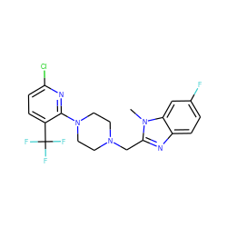 Cn1c(CN2CCN(c3nc(Cl)ccc3C(F)(F)F)CC2)nc2ccc(F)cc21 ZINC000045352166