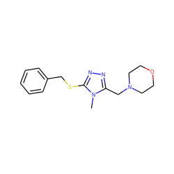 Cn1c(CN2CCOCC2)nnc1SCc1ccccc1 ZINC000019289302