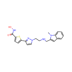 Cn1c(CNCCn2ccc(-c3ccc(C(=O)NO)s3)n2)cc2ccccc21 ZINC000040575725