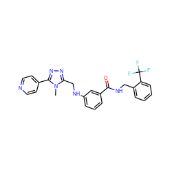 Cn1c(CNc2cccc(C(=O)NCc3ccccc3C(F)(F)F)c2)nnc1-c1ccncc1 ZINC000038226912