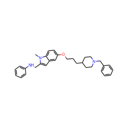 Cn1c(CNc2ccccc2)cc2cc(OCCCC3CCN(Cc4ccccc4)CC3)ccc21 ZINC000103248351