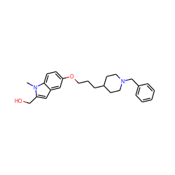 Cn1c(CO)cc2cc(OCCCC3CCN(Cc4ccccc4)CC3)ccc21 ZINC000103248349