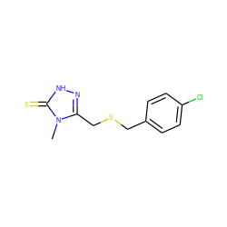 Cn1c(CSCc2ccc(Cl)cc2)n[nH]c1=S ZINC000006557183