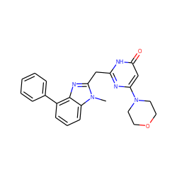 Cn1c(Cc2nc(N3CCOCC3)cc(=O)[nH]2)nc2c(-c3ccccc3)cccc21 ZINC000084759545