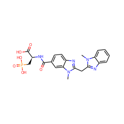 Cn1c(Cc2nc3ccc(C(=O)N[C@@H](CP(=O)(O)O)C(=O)O)cc3n2C)nc2ccccc21 ZINC000013860225