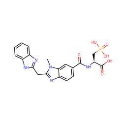 Cn1c(Cc2nc3ccccc3[nH]2)nc2ccc(C(=O)N[C@@H](CP(=O)(O)O)C(=O)O)cc21 ZINC000013860269