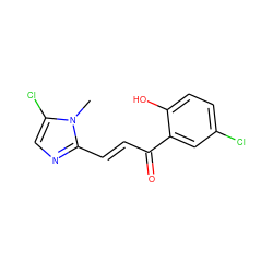 Cn1c(Cl)cnc1/C=C/C(=O)c1cc(Cl)ccc1O ZINC000004791028