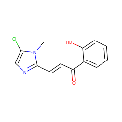 Cn1c(Cl)cnc1/C=C/C(=O)c1ccccc1O ZINC000004772728