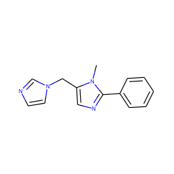 Cn1c(Cn2ccnc2)cnc1-c1ccccc1 ZINC001772588983