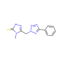 Cn1c(Cn2nnc(-c3ccccc3)n2)n[nH]c1=S ZINC000005982171