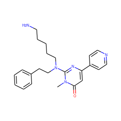 Cn1c(N(CCCCCN)CCc2ccccc2)nc(-c2ccncc2)cc1=O ZINC000103245701