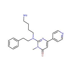 Cn1c(N(CCCCN)CCc2ccccc2)nc(-c2ccncc2)cc1=O ZINC000103245699