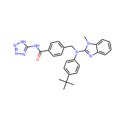 Cn1c(N(Cc2ccc(C(=O)Nc3nnn[nH]3)cc2)c2ccc(C(C)(C)C)cc2)nc2ccccc21 ZINC000040862644