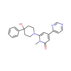 Cn1c(N2CCC(O)(c3ccccc3)CC2)cc(-c2ccncn2)cc1=O ZINC000066066669