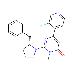 Cn1c(N2CCC[C@@H]2Cc2ccccc2)nc(-c2ccncc2F)cc1=O ZINC000114416866