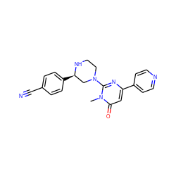 Cn1c(N2CCN[C@H](c3ccc(C#N)cc3)C2)nc(-c2ccncc2)cc1=O ZINC000038358333