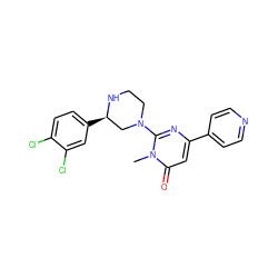 Cn1c(N2CCN[C@H](c3ccc(Cl)c(Cl)c3)C2)nc(-c2ccncc2)cc1=O ZINC000200690143