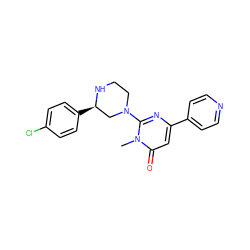 Cn1c(N2CCN[C@H](c3ccc(Cl)cc3)C2)nc(-c2ccncc2)cc1=O ZINC000116770367