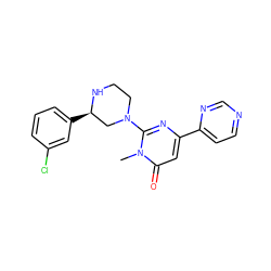 Cn1c(N2CCN[C@H](c3cccc(Cl)c3)C2)nc(-c2ccncn2)cc1=O ZINC000116775907