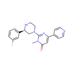 Cn1c(N2CCN[C@H](c3cccc(F)c3)C2)nc(-c2ccncc2)cc1=O ZINC000034409763