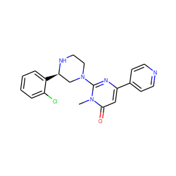 Cn1c(N2CCN[C@H](c3ccccc3Cl)C2)nc(-c2ccncc2)cc1=O ZINC000116774555